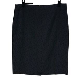 THEORY FRIEDA C KNEE LENGTH PENCIL SKIRT Black 10 Business Office Closet Staple